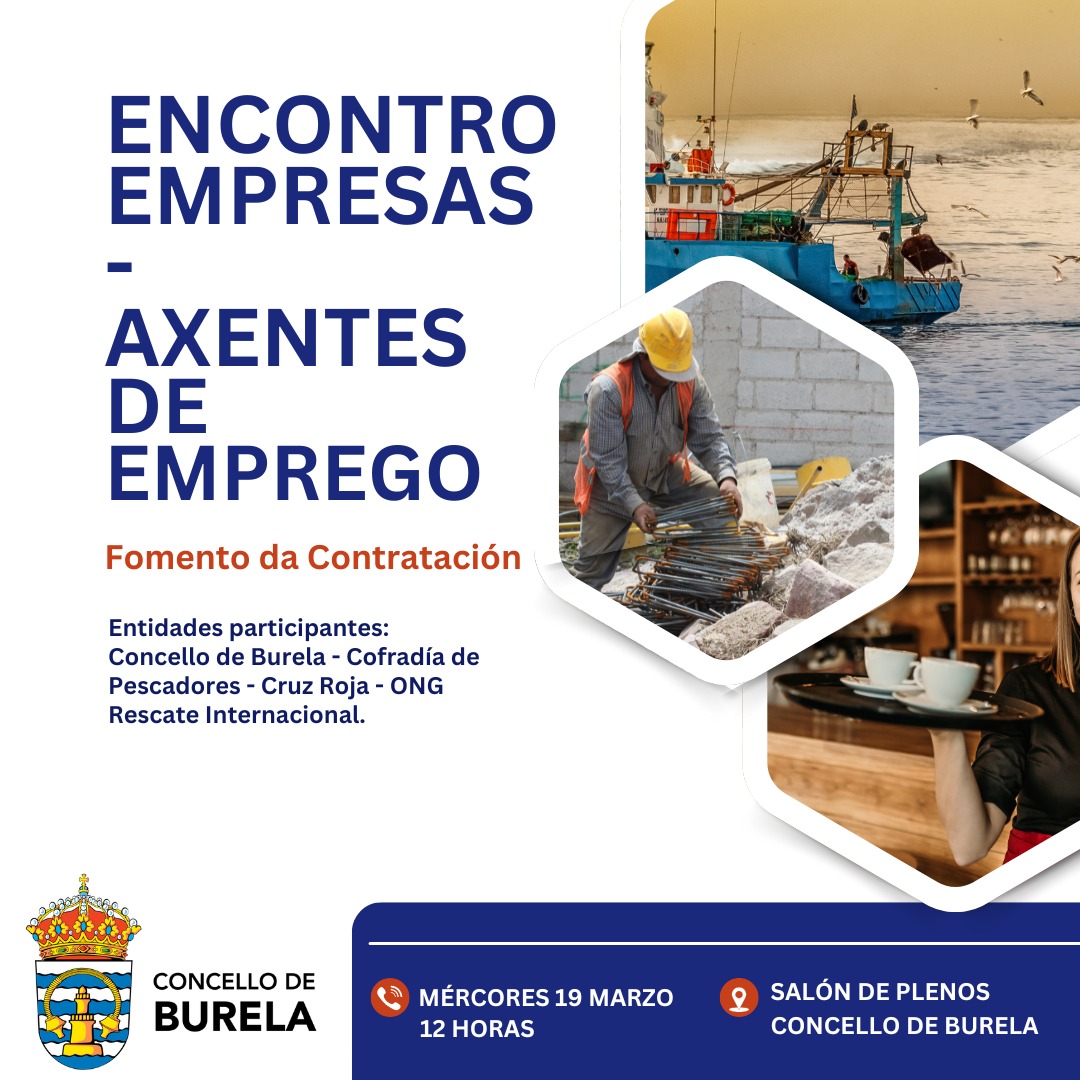 EMPRESAS E AXENTES DE EMPREGO REÚNENSE MAÑÁ EN BURELA PARA IMPULSAR A CONTRATACIÓN