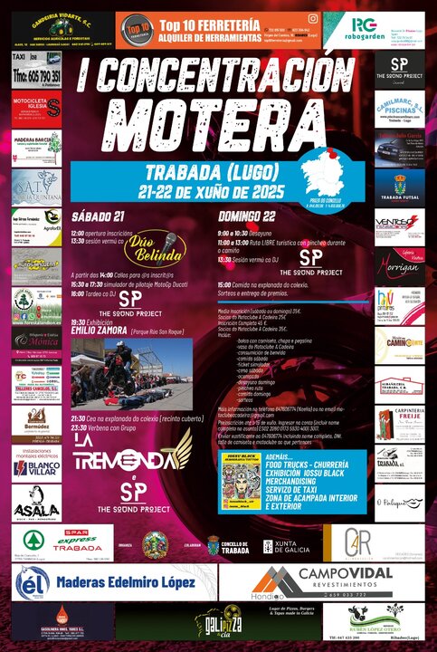 Cartel I Concentración Motera Trabada