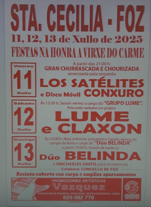 Festas de Santa Cecilia de Foz 2025