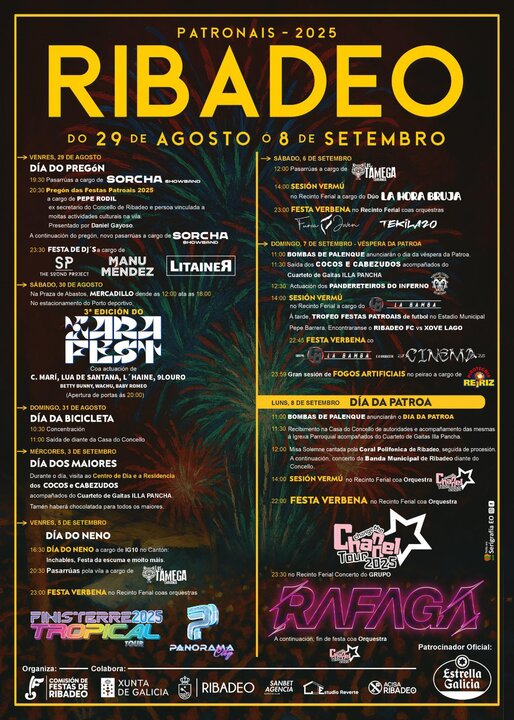 Programación Festas Patronais de Ribadeo