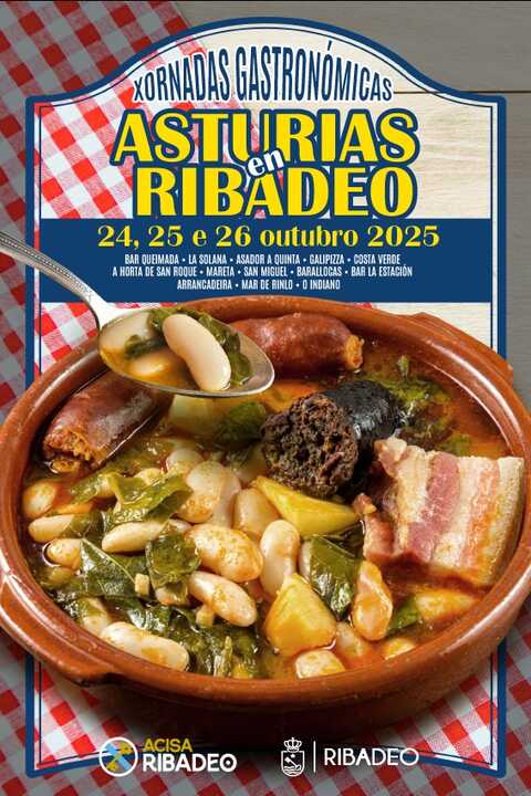 Cartel Xornadas Gastronómicas Asturias en Ribadeo 2025