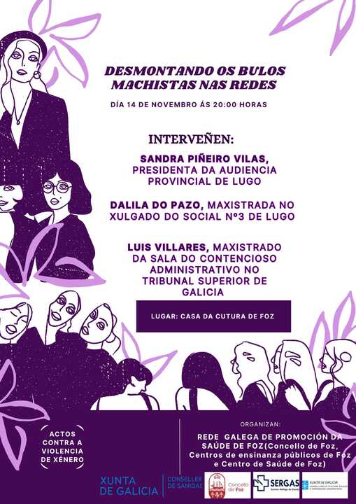 CARTEL MESA REDONDA FOZ DESMONTANDO OS BULOS MACHISTAS NAS REDES (14-11-25)