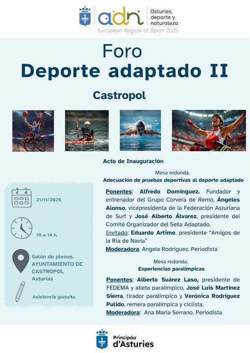 Cartel Foro 21 de noviembre. Castropol. Castellano