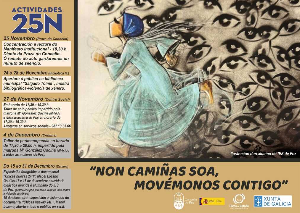 CARTEL ACTIVIDADES 25N CONCELLO DE FOZ 2025
