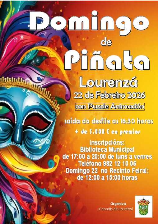 CARTEL DOMINGO DE PIÑATA EN LOURENZÁ (22-02-26)