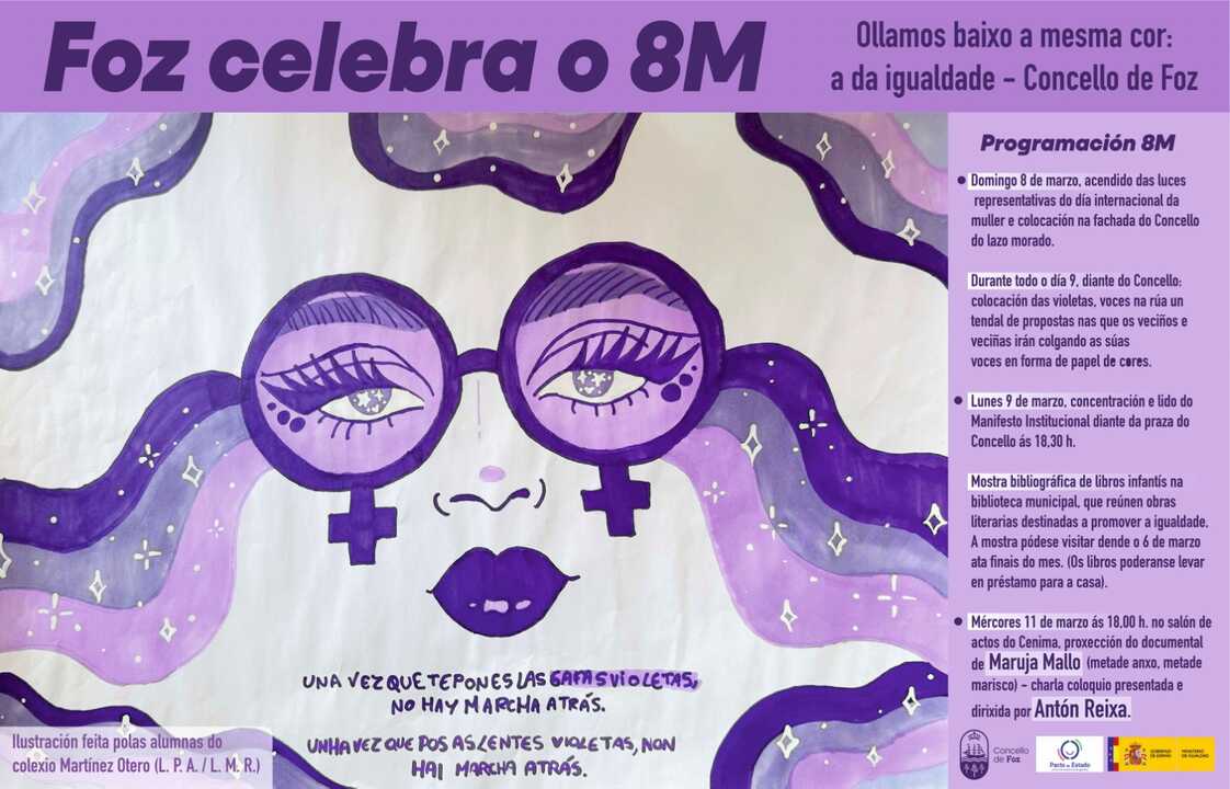 Cartel 8M Concello de Foz